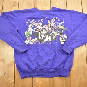 Sudadera vintage de cuello redondo con estampado de personajes de Looney Tunes de 1998 / Sudadera vintage / Warner Bros / Dibujos animados vintage / Looney Tunes vintage