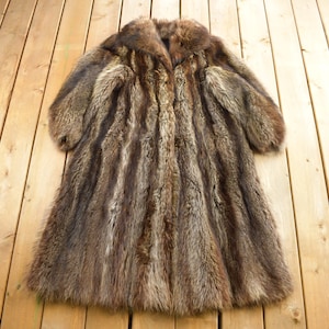 Vintage 1970s Full Length Multi Brown Mink Fur Coat / VintageFur Jacket / Authentic Fur / Made In USA / True Vintage