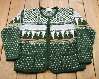 Tree Print Cardigan - Etsy