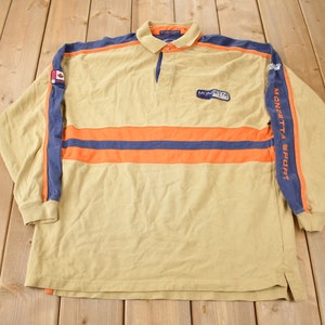 Vintage 1990s Mondetta Sport Embroidered Quarter Button Polo Sweatshirt