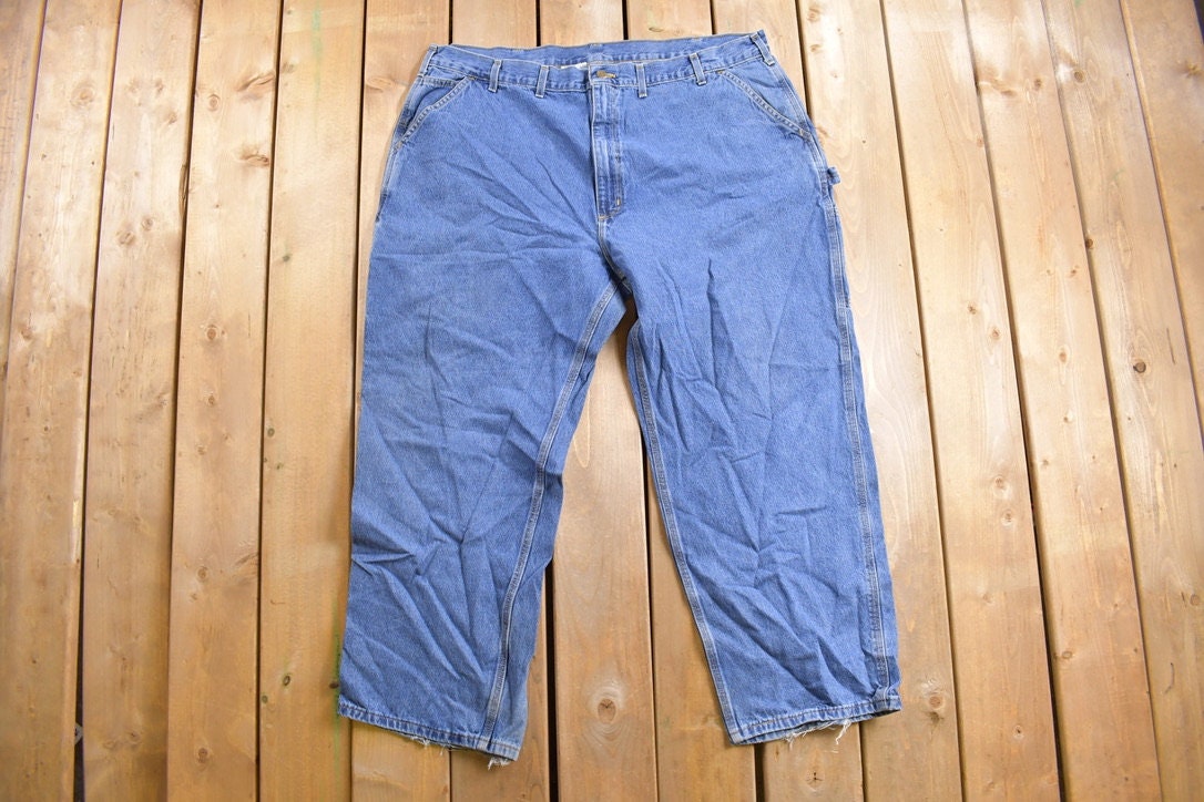 Vintage 1990s Carhartt Denim Work Pants Size 44 X 29 / 90s