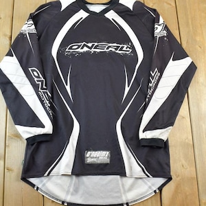 Vintage 1990s Oneal Motocross Motorcycle Jersey Made In USA / Vintage Biker Shirt / 90&#39;s Harley