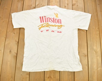 Vintage 1990s Winston Racing Team T-Shirt / Single Stitch / NASCAR Racing / Made in USA / 90s Streetwear / Sportswear