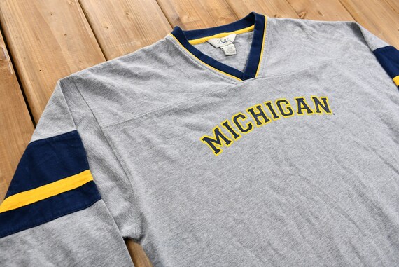 Vintage 1990s Michigan Jersey-Style Sweatshirt / … - image 2