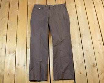 Vintage 1980's Woodmere Wool Trousers Size / 1980s Wool Pants / Streetwear / True Vintage / Vintage Workwear / Wool Pants