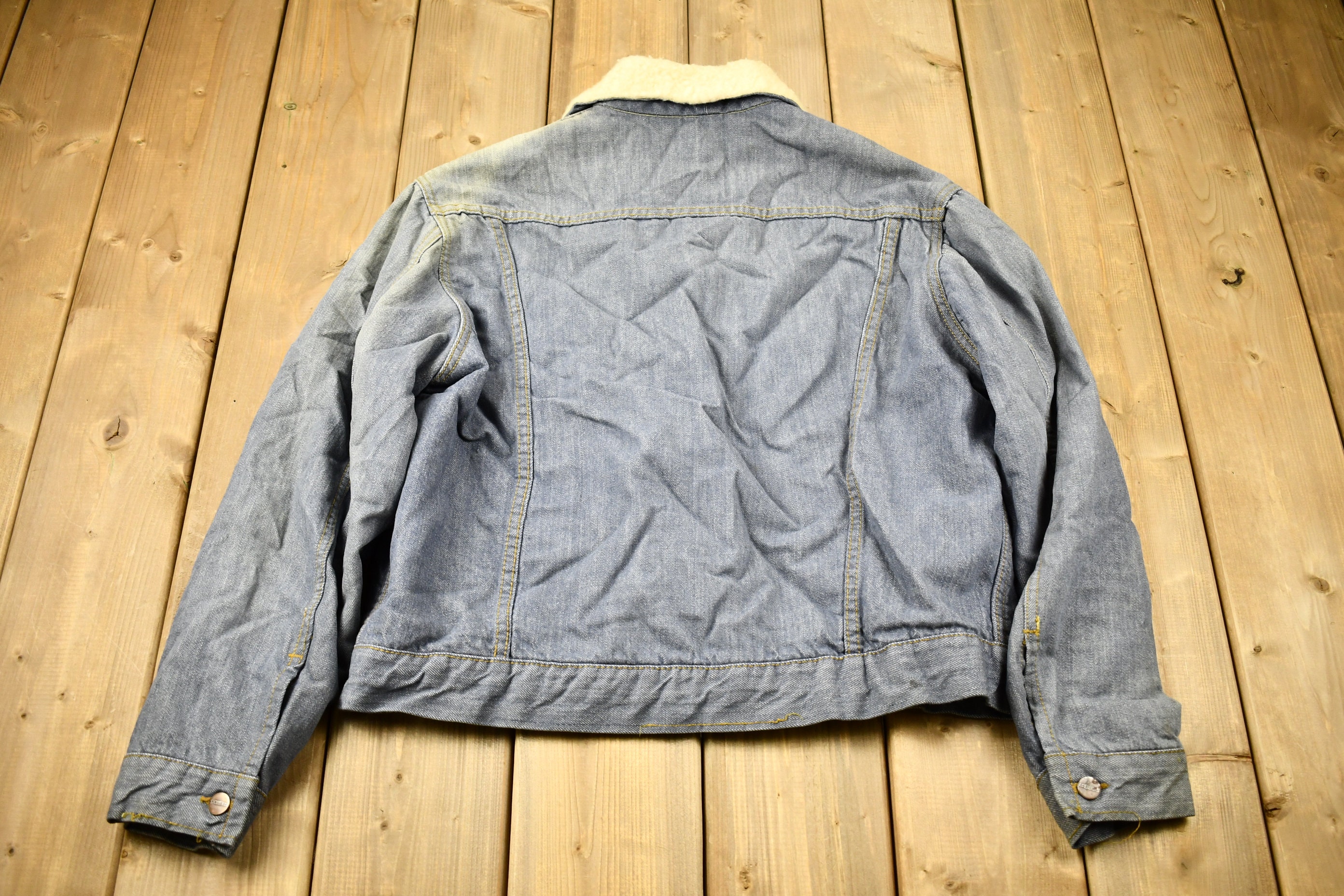 Gジャン+デニムジャケット Sears ROEBUCKS Sherpa Denim Jacket 1980s Vintage 1980s Genuine Sears Roebucks Sherpa Lined Jean Jacket