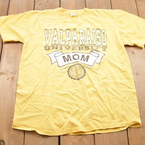 Vintage 1990s Valparaiso University Collegiate Mom T-Shirt / Made in USA / NCAA Tee / Americana / Sportswear