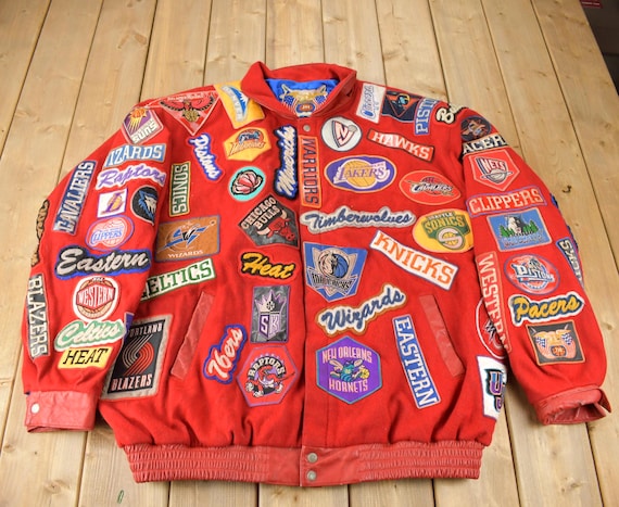 Vintage 1990s Jeff Hamilton NBA Basketball Team Logo Patchwork