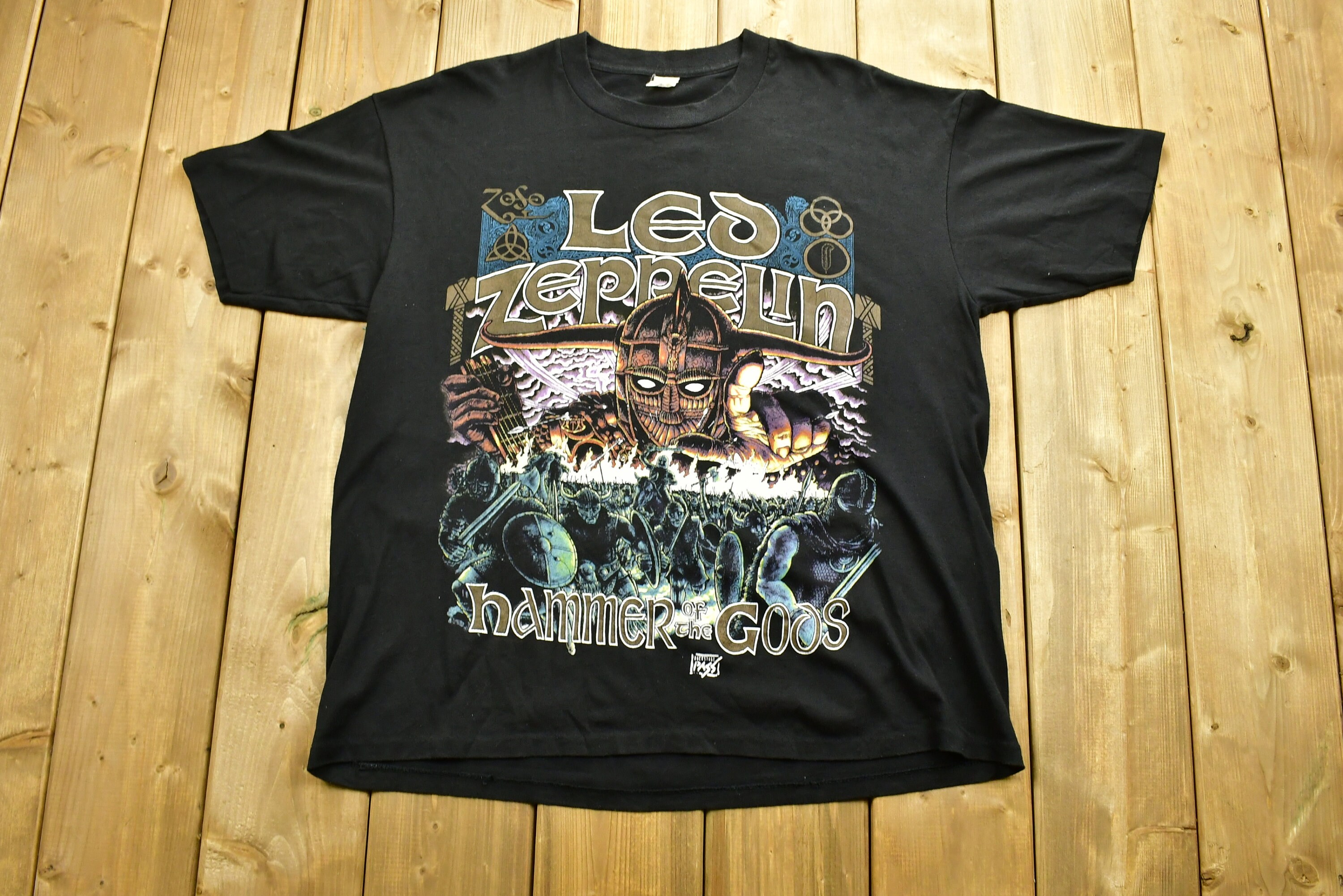 Vintage 1990 Led Zeppelin Hammer of the Gods Band T-shirt