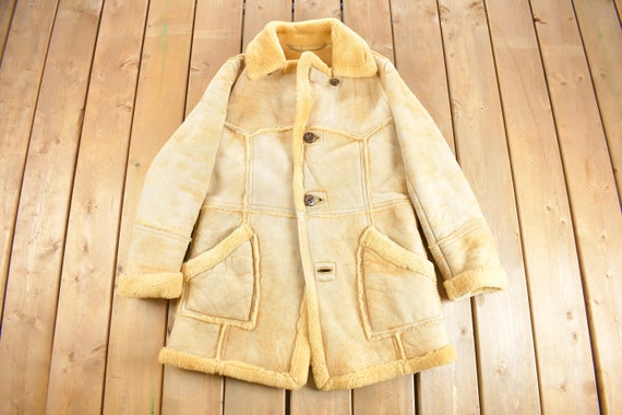 Vintage 1970s Sears The Mens Store Shearling Jack… - image 1