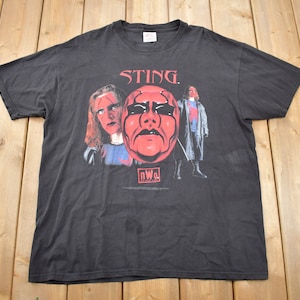 Vintage WCW Sting Graphic Wrestling T-Shirt / Vintage Wrestling Tee / Sting T Shirt / New World Order