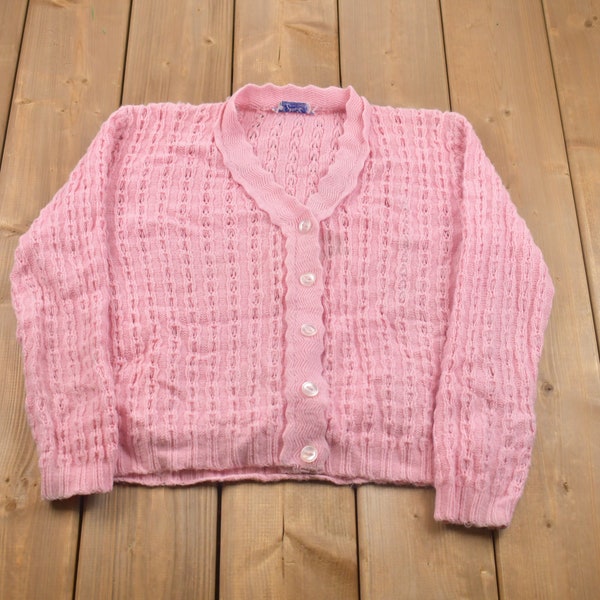 Cardigan tricoté vintage des années 90 / Cardigan vintage des années 90 / Pull à motif / Extérieur / Tricot à la main / Sweat-shirt / Julie Knitwear