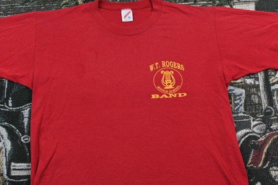 Vintage 1980s W.T. Rogers Middle School Band T-Sh… - image 3