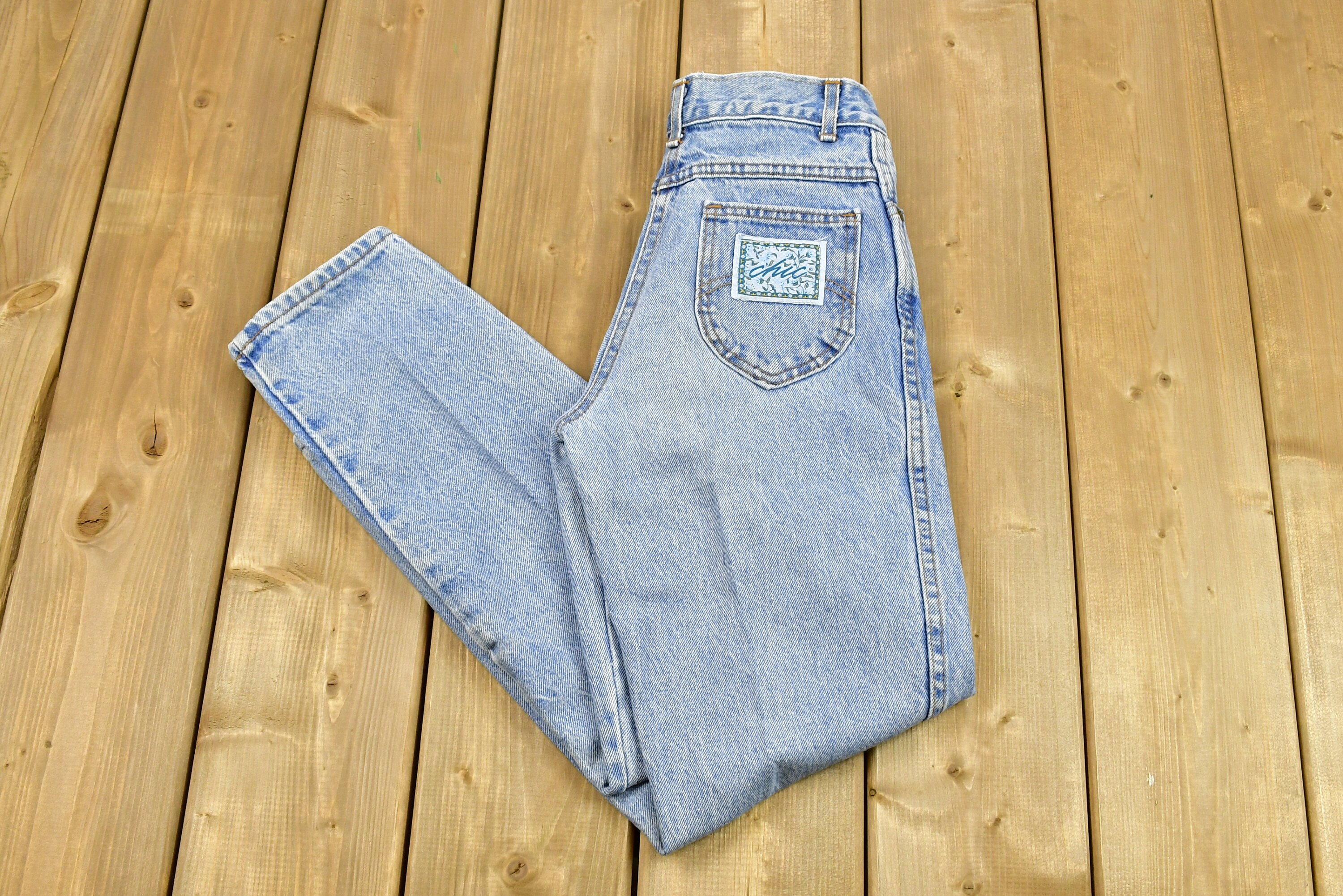 Chic elastic shop waist jeans