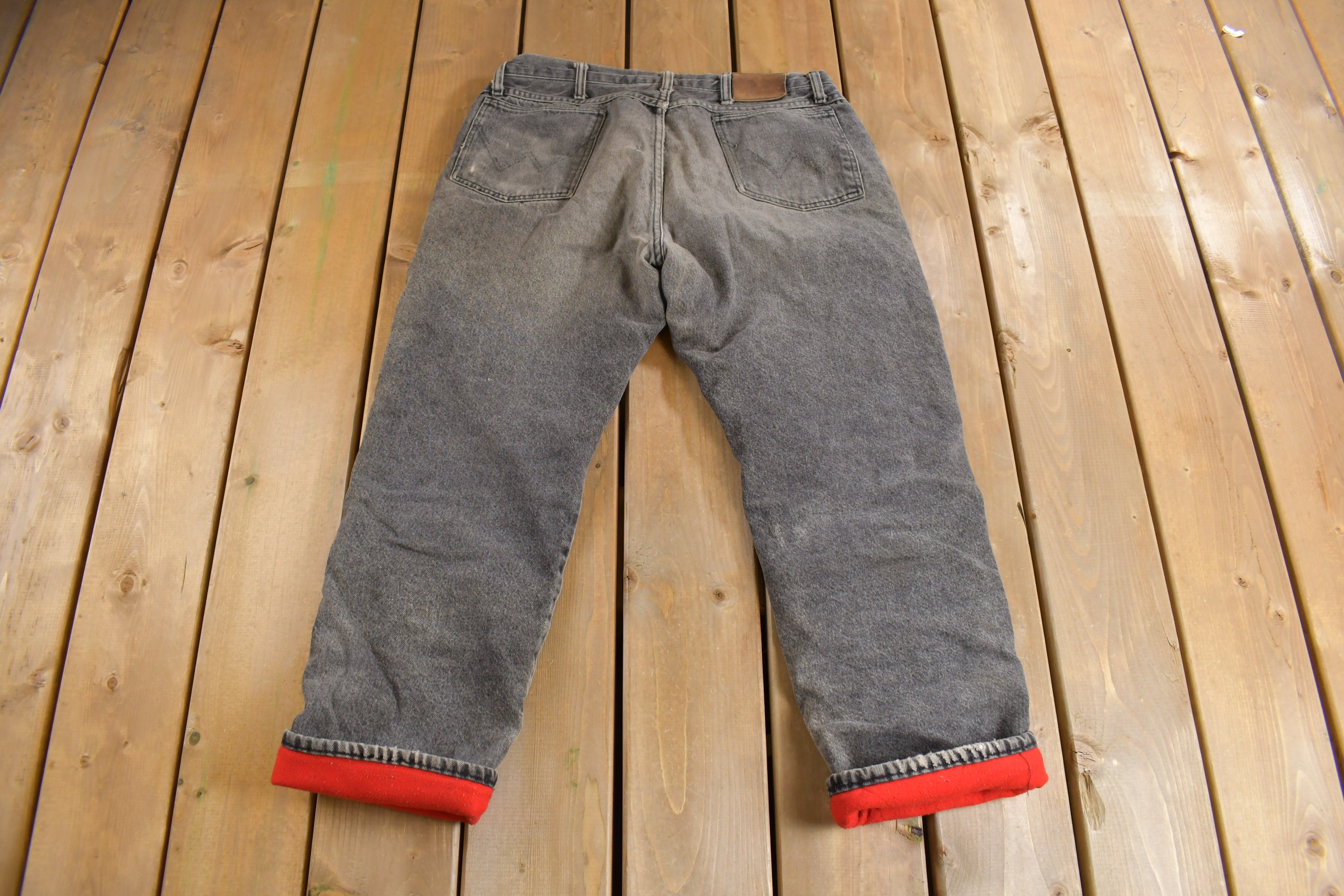 Vintage 1990s Wrangler Fleece Lined Jeans Size 36 X 30 / - Etsy Canada
