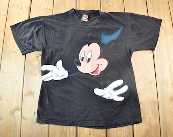 Vintage 1990s Mickey Unlimited Mickey Mouse Double Sided Graphic Cartoon T-Shirt / Vintage Disney / Size Large