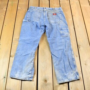 Vintage 2000s Distressed Denim Dickies Carpenter Work Pants Size 32 x 28 / Distressed Dickies / Vintage Workwear / Painter Pants