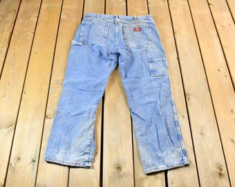 Vintage 1980s Dickies Talon Zipper Workwear Carpenter Painter