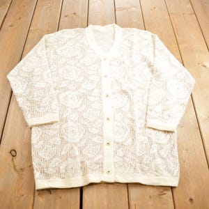 Vintage 1990s Knitted Button Up Cardigan Sweater