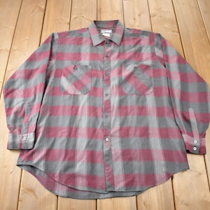 Vintage 1990s Boulevard Plaid Button Up Flannel Shirt Size XXL
