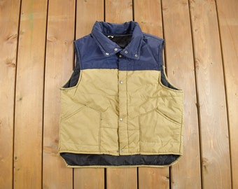 Vintage 1980er Jahre Steppweste / Vintage Reißverschluss Steppweste / Winter / Streetwear / 80er Weste