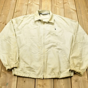 Vintage 1990s Polo Ralph Lauren Harrington Windbreaker Jacket / Distressed / Vintage Polo / Streetwear / Light Jacket / Naturally Distressed