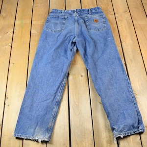Vintage 2000s Relaxed Fit Blanket-Lined Carhartt Jeans Size 34 x 32 / Oversized Jeans / Vintage Carhartt / Streetwear