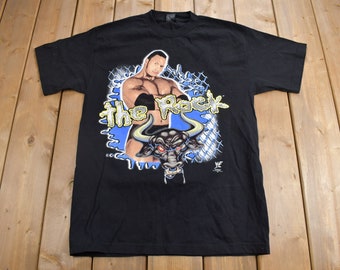 ヴィンテージ Y2K WWF ザ・ロック Tシャツ ブラック XL プロレスラー 