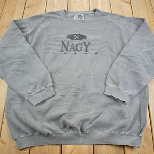 Vintage 1990s Nagy Faded Grey Crewneck Sweatshirt XXL