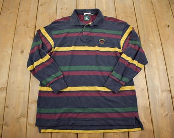 Vintage 1990s Beverly Hills Polo Club Long Sleeve Polo Sweatshirt