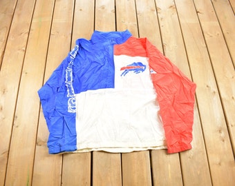 Jaqueta vintage dos anos 90 da NFL Buffalo Bills Apex One com meio zíper / Starter vintage / Bloco de cores / Roupa esportiva / Bills dos anos 90