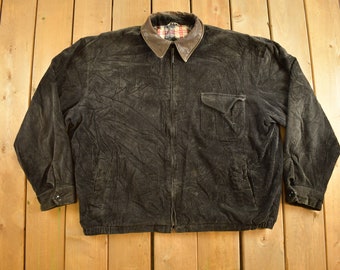 Vintage 1990s Jordache Jacket / Workwear / Streetwear / Corduroy Jacket / Field Jacket / Field Coat / Plaid Lining / Adventure