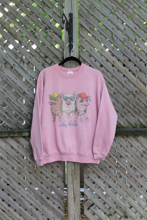Vintage Crewneck / Graphic Sweatshirt / Hog Wild /
