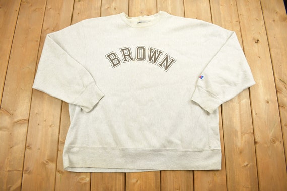 Vintage 1990s Champion Brown University Graphic C… - image 1