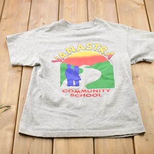 Vintage 1990s Vanastra Community School T-Shirt / Graphic / 80s / 90s / Streetwear / Retro Style / Single Stitch / Made In Canada