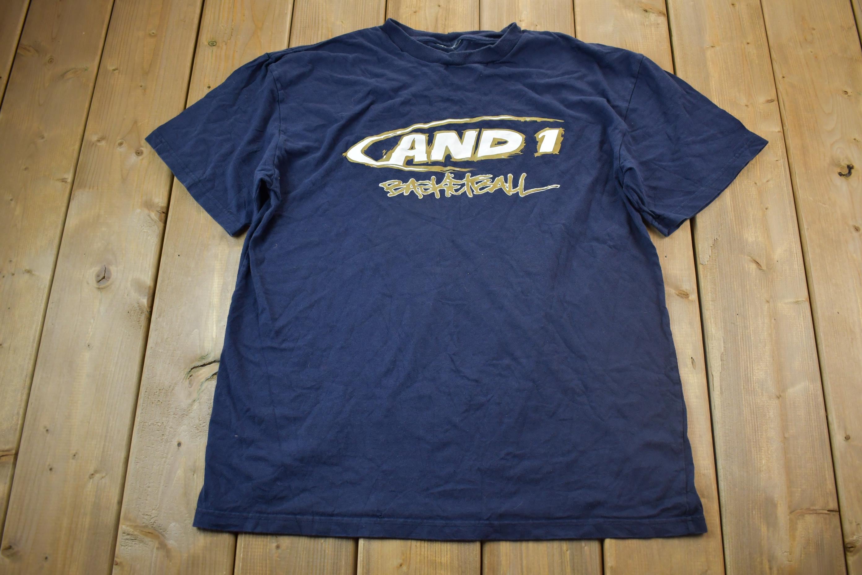 Vintage 1990s AND1 Graphic Basketball T-shirt / Vintage T Shirt 