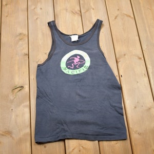 Vintage 1990s Ocean Pacific Graphic Tank Top / 90s Streetwear / Retro Style / Vintage Athleisure / Sportswear / Made in USA / Surf Theme