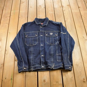 ジョニーブレイズ ジッパータイプ デニムベスト ホワイト XL Johnny blaze clothing - Etsy 日本