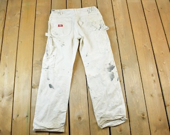 90s〜 Dickies × Duron Paint White Painter Vintage 1990's Dickies White Painters Jeans Size 34x32 / Made in
