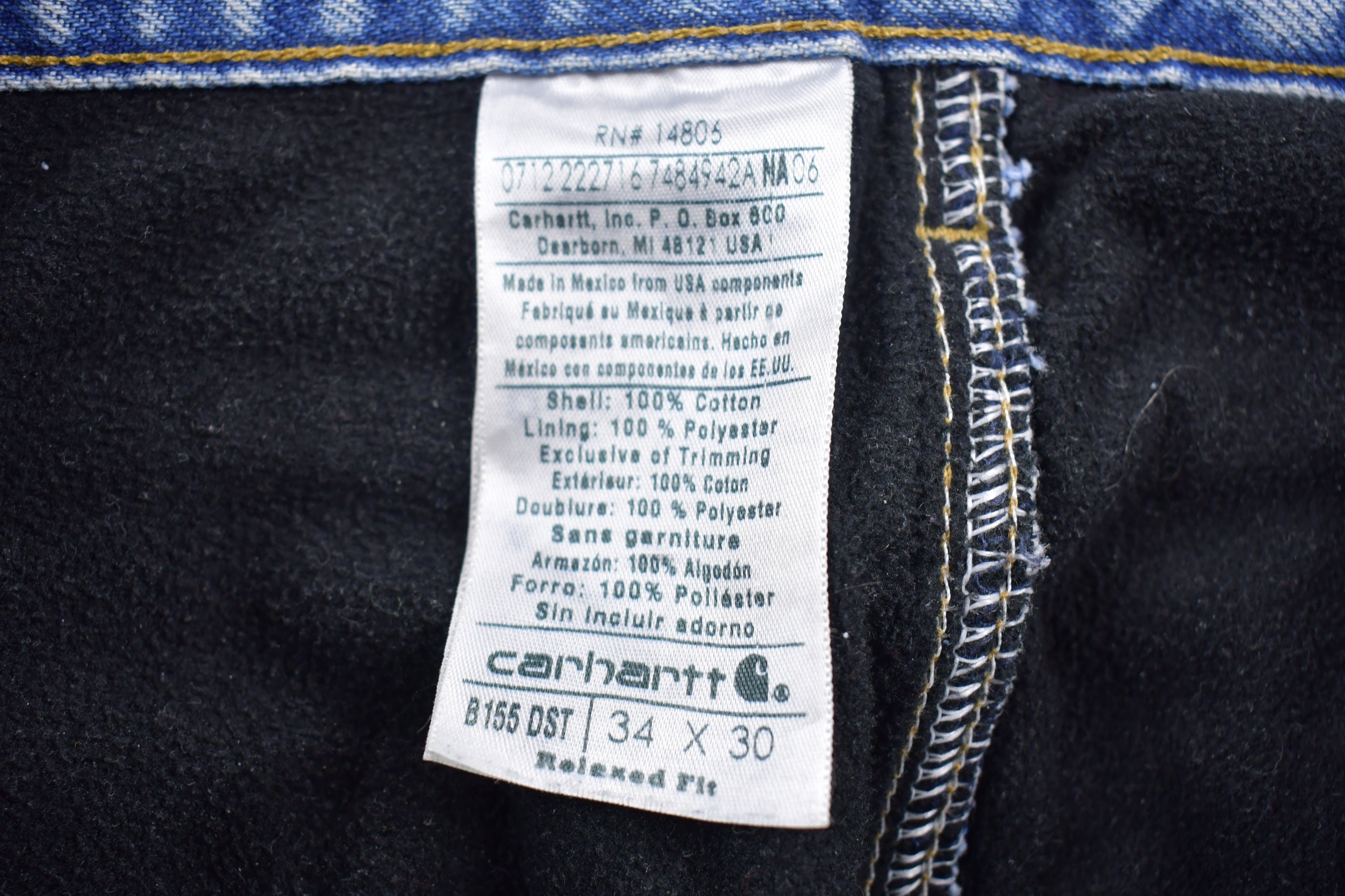 Vintage 1990s Lined Carhartt Work Jean Pants Size 32 X 25