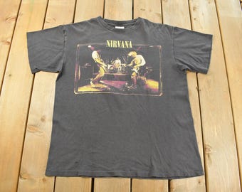 XL, Vintage 1990s NIRVANA Band T-shirt, Wild Oats, White - Etsy