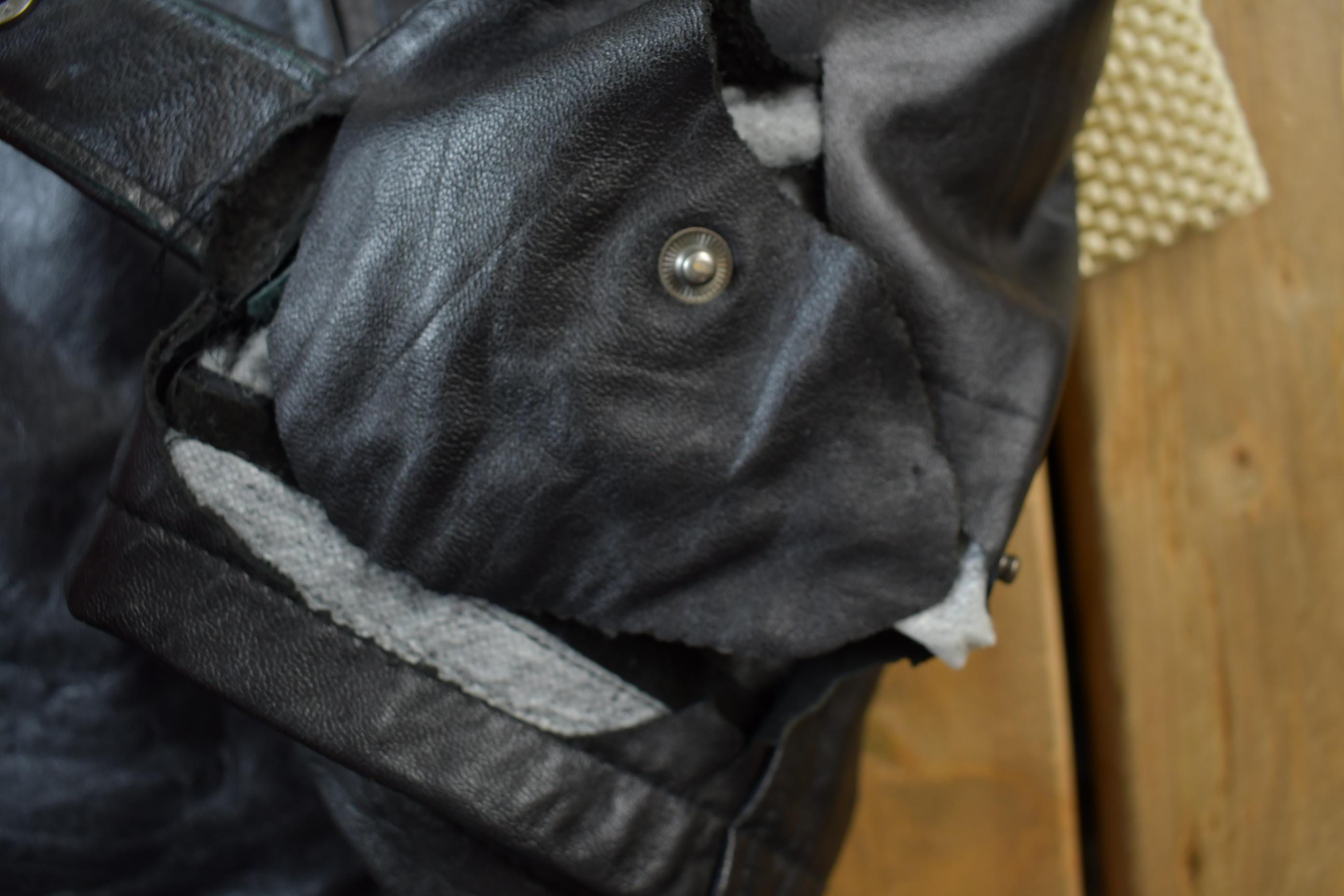 Vintage 1990s Chaps Leather Zip up Jacket / Fall Outerwear