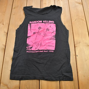 Vintage 1992 Random Killing Fluorescent Hell Tour Chopped Band T-shirt / Band Tee / Single Stitch / Made in USA / Premium Vintage