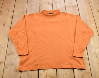 Vintage 1990s Eddie Bauer Blank Turtleneck Sweatshirt / 90s Turtleneck / Halloween Theme / Essential / Streetwear / 90s Blank
