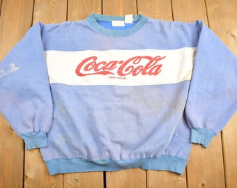 Blue coca cola sweatshirt outlet