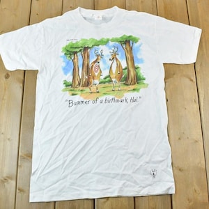 Vintage 1990s The Far Side Bummer Of A Birthmark Hal Single Stitch T-Shirt  / 90s Vintage Comedy Cartoon Tee / Rare Vacation Tee