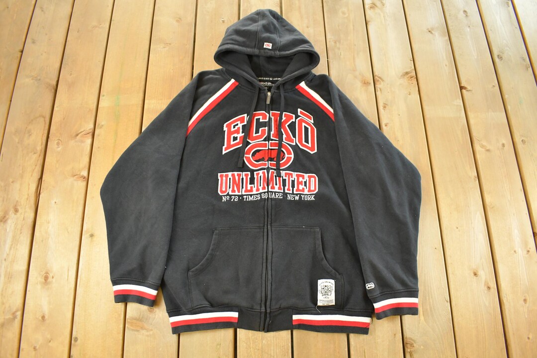 Vintage Y2K Ecko Unltd Full Zip Hoodie Sweater Men's XL / 2000s