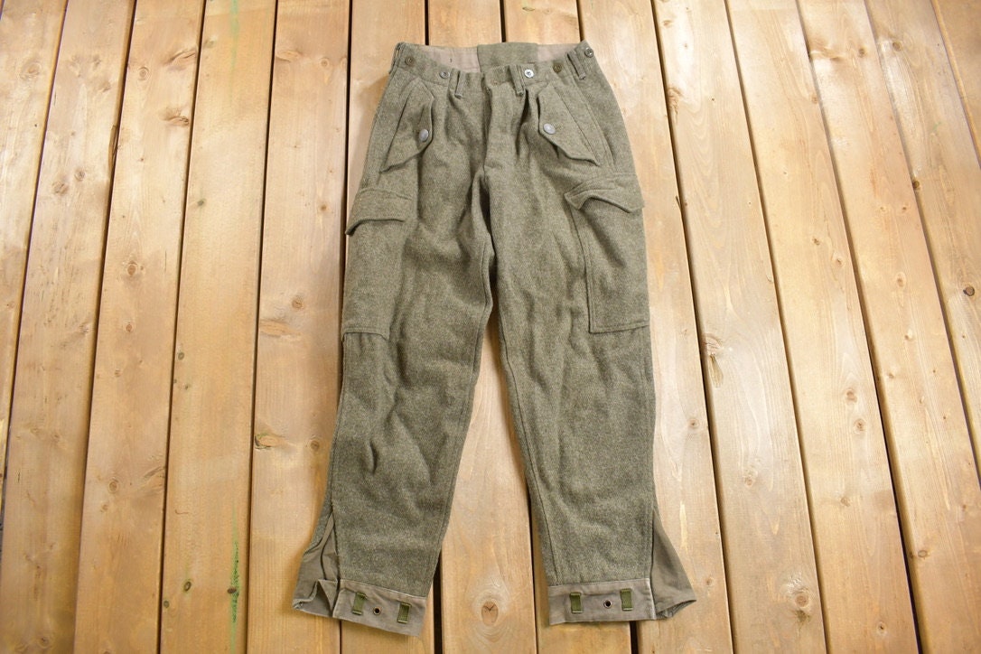 New Vintage 70s Women's Swedish army trousers pants military