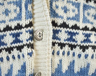 Vintage 1990s Eddie Bauer Knit Cardigan Sweater Men's Large