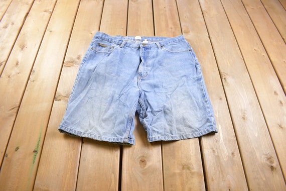 Vintage 1990s Calvin Klein Jean Shorts Size 36 / … - image 2